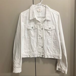 Free People White Jean Jacket